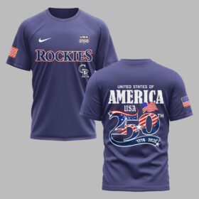 Colorado Rockies X 250 Years Of Freedom Premium T Shirt PVT003