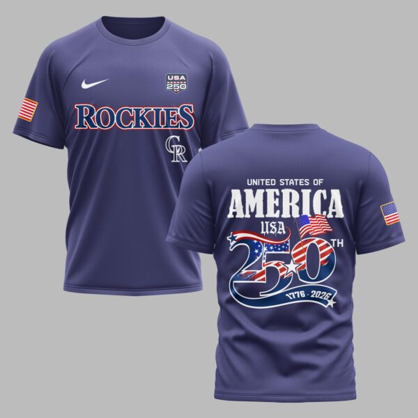 Colorado Rockies X 250 Years Of Freedom Premium T Shirt PVT003