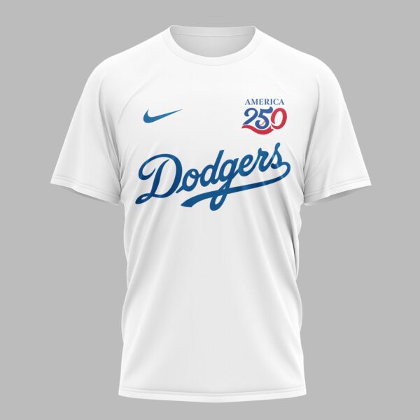 Alternative view of Los Angeles Dodgers x 250 Years Of America Premium T-Shirt 003