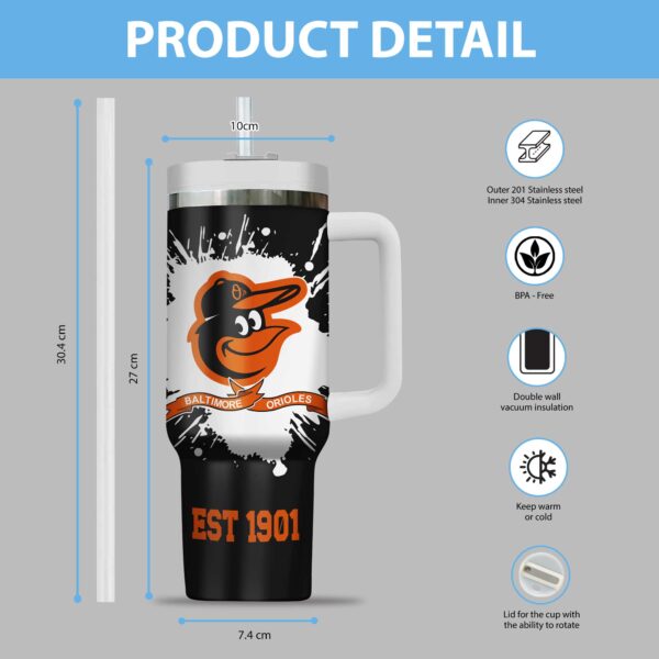 Alternative view of Baltimore Orioles 2026 Season 40oz Tumbler