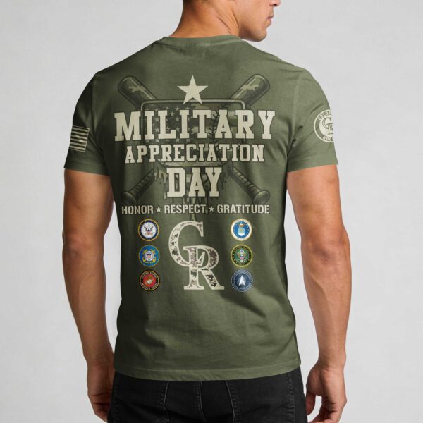 Alternative view of Colorado Rockies Military Appreciation Premium T-shirt LT0004