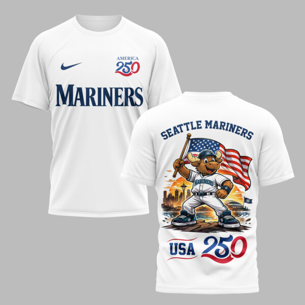 Seattle Mariners x 250 Years Of America Premium T-Shirt 003