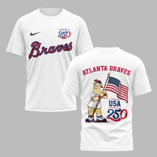 Atlanta Braves x 250 Years Of America Premium t-Shirt 003