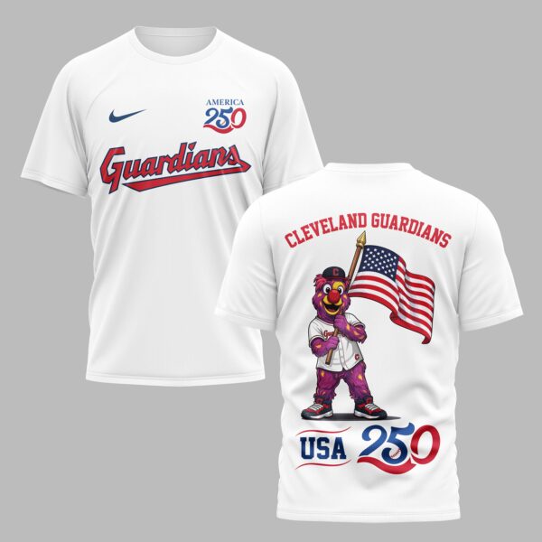 Cleveland Guardians x 250 Years Of America Premium T-Shirt 003