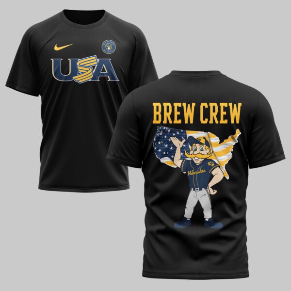 Milwaukee Brewers x USA Baseball Premium T-Shirt 007