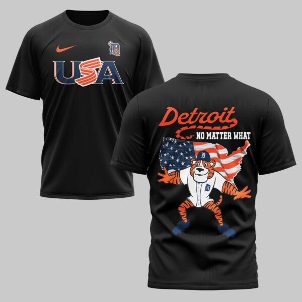 Detroit Tigers x USA Baseball Premium T-Shirt 007