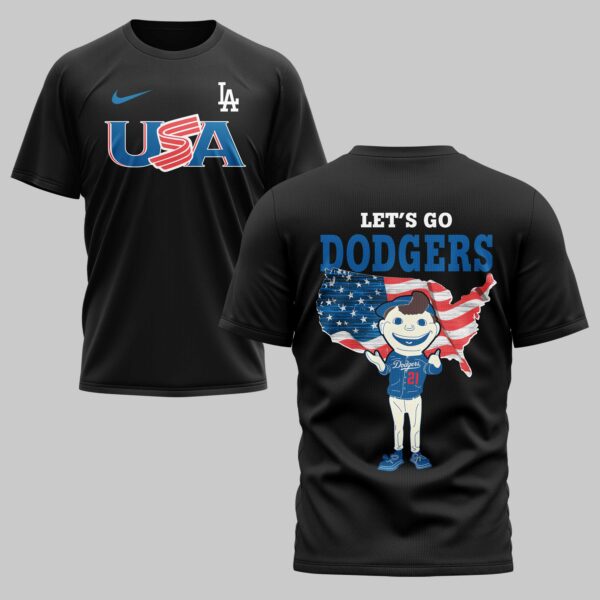 Los Angeles Dodgers x USA Baseball Premium T-Shirt 007