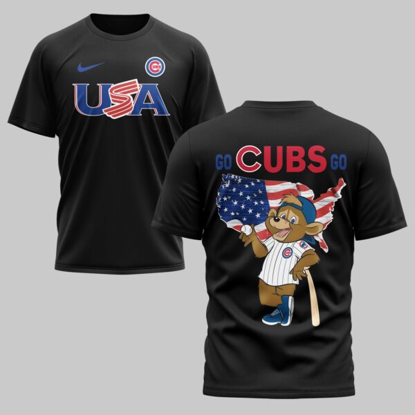 Chicago Cubs x USA Baseball Premium T-Shirt 007