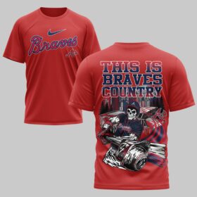 Atlanta Braves x skull Mars Premium T-Shirt PL05