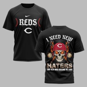 Cincinnati Reds X Fire Skull Baseball Premium T Shirt PVT002