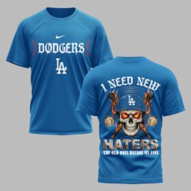Los Angeles Dodgers X Fire Skull Baseball Premium T Shirt PVT002