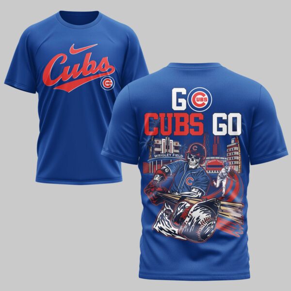 Chicago Cubs x skull Mars Premium T-Shirt PL05