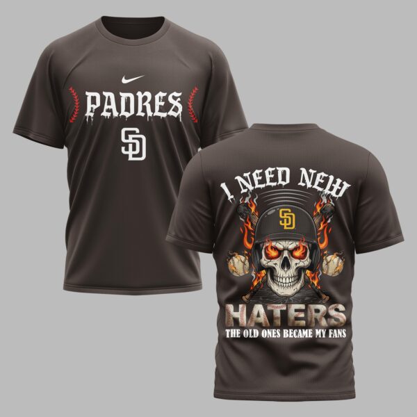 San Diego Padres X Fire Skull Baseball Premium T Shirt PVT002