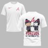Atlanta Braves “FOREVER - Not Just When We Win” Snoopy & Charlie Glitter Friendship Premium T-Shirt PH00002