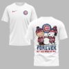 Chicago Cubs “FOREVER - Not Just When We Win” Snoopy & Charlie Glitter Friendship Premium T-Shirt PH00002