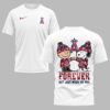 Los Angeles Angels “FOREVER - Not Just When We Win” Snoopy & Charlie Glitter Friendship Premium T-Shirt PH00002
