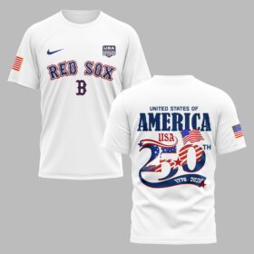 Boston Red Sox X 250 Years Of Freedom Premium T Shirt PVT003