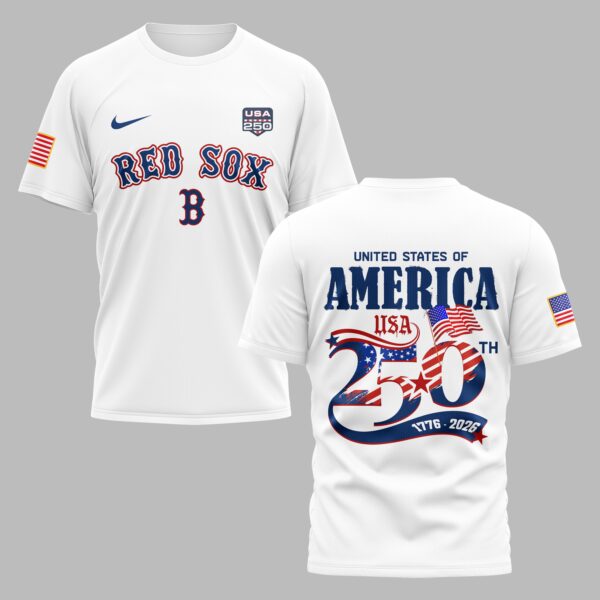 Boston Red Sox X 250 Years Of Freedom Premium T Shirt PVT003