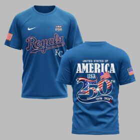 Kansas City Royals X 250 Years Of Freedom Premium T Shirt PVT003