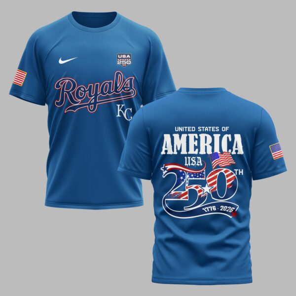 Kansas City Royals X 250 Years Of Freedom Premium T Shirt PVT003