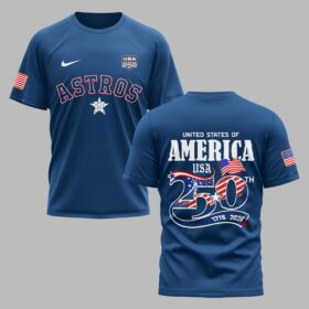 Houston Astros X 250 Years Of Freedom Premium T Shirt PVT003