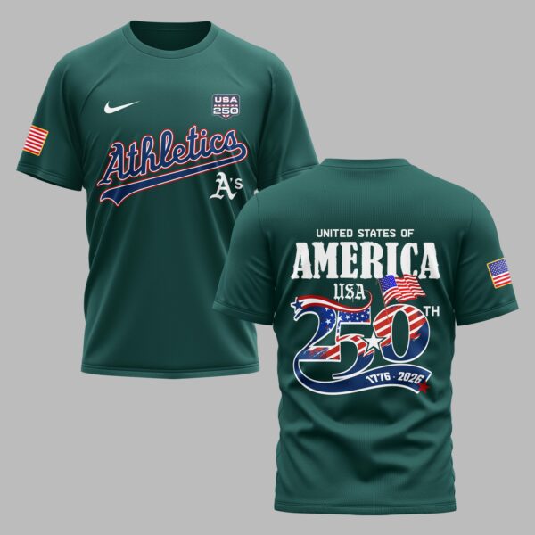 Oakland Athletics X 250 Years Of Freedom Premium T Shirt PVT003