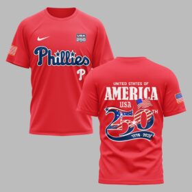 Philadelphia Phillies X 250 Years Of Freedom Premium T Shirt PVT003