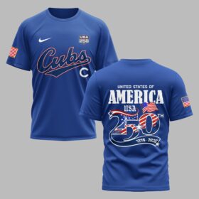 Chicago Cubs X 250 Years Of Freedom Premium T Shirt PVT003