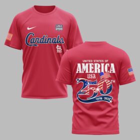St. Louis Cardinals X 250 Years Of Freedom Premium T Shirt PVT003