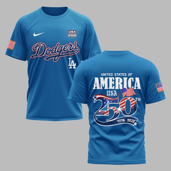 Los Angeles Dodgers X 250 Years Of Freedom Premium T Shirt PVT003