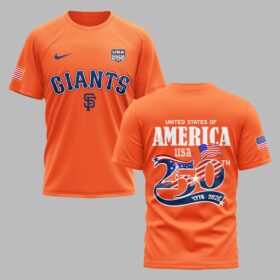 San Francisco Giants X 250 Years Of Freedom Premium T Shirt PVT003