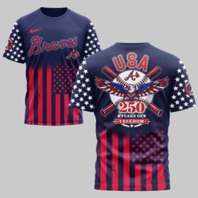 Atlanta Braves x 250Years Mars Premium T-Shirt PL06