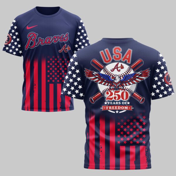 Atlanta Braves x 250Years Mars Premium T-Shirt PL06