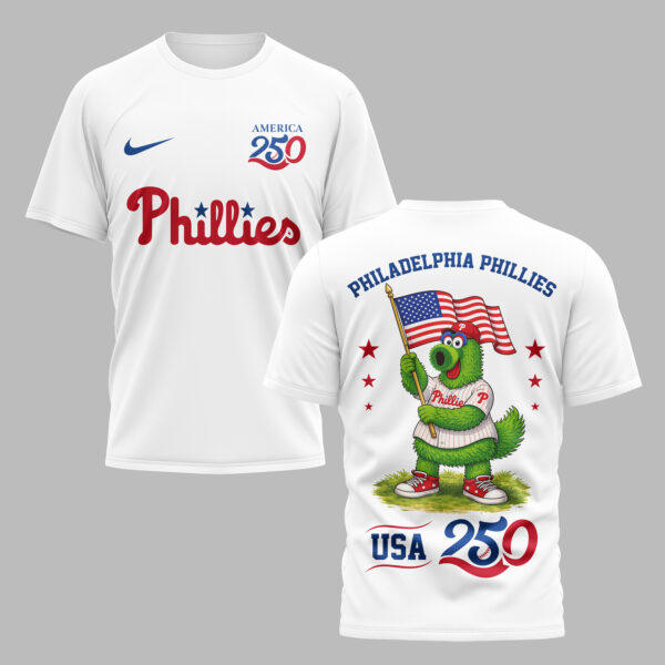 Philadelphia Phillies x 250 Years Of America Premium T-Shirt 003