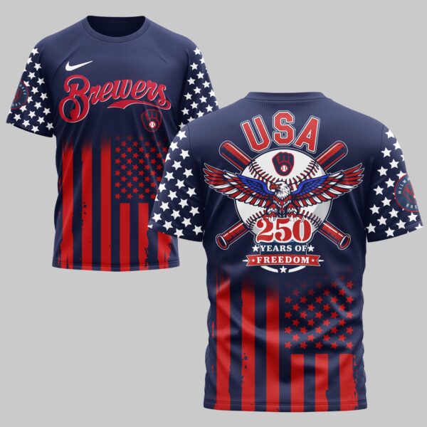 Milwaukee Brewers x 250Years Mars Premium T-Shirt PL06