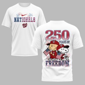 Washington Nationals 250th Freedom Anniversary Snoopy & Charlie Friendship Premium T-Shirt PH00003