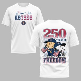 Houston Astros 250th Freedom Anniversary Snoopy & Charlie Friendship Premium T-Shirt PH00003