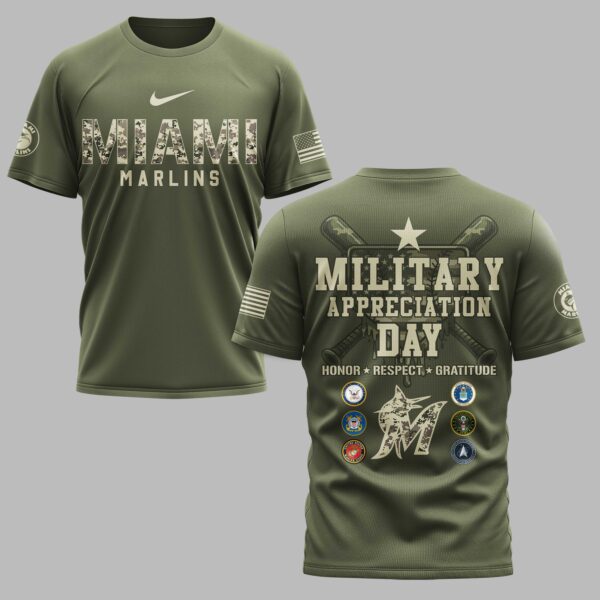 Miami Marlins Military Appreciation Premium T-shirt LT0004