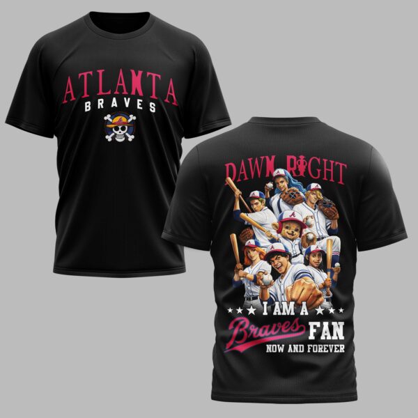 Atlanta Braves x One Piece Premium T-Shirt 011