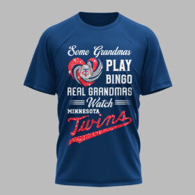 Minnesota Twins X Heart Diamond Some Grandmas Play Bingo Real Grandmas Watch T Shirt PVT004