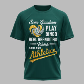 Oakland Athletics X Heart Diamond Some Grandmas Play Bingo Real Grandmas Watch T Shirt PVT004