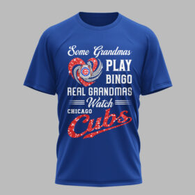 Chicago Cubs X Heart Diamond Some Grandmas Play Bingo Real Grandmas Watch T Shirt PVT004
