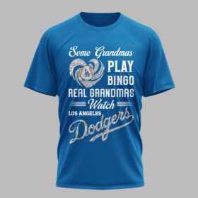 Los Angeles Dodgers X Heart Diamond Some Grandmas Play Bingo Real Grandmas Watch T Shirt PVT004