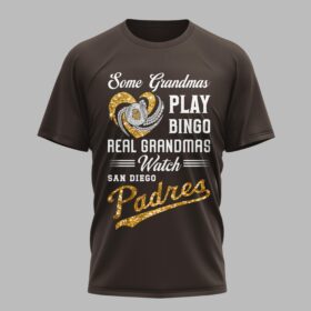 San Diego Padres X Heart Diamond Some Grandmas Play Bingo Real Grandmas Watch T Shirt PVT004