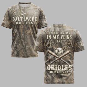 Baltimore Orioles “Hunting in My Veins” Camo Premium T-Shirt LT0005