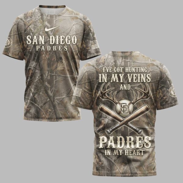 San Diego Padres “Hunting in My Veins” Camo Premium T-Shirt LT0005