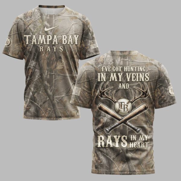 Tampa Bay Rays “Hunting in My Veins” Camo Premium T-Shirt LT0005