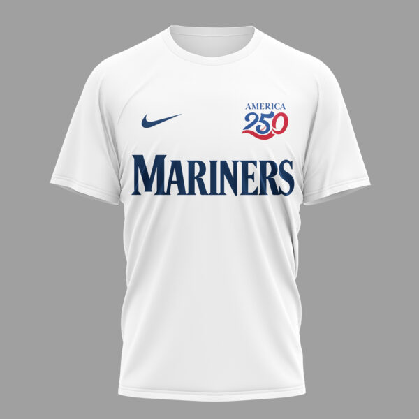 Alternative view of Seattle Mariners x 250 Years Of America Premium T-Shirt 003