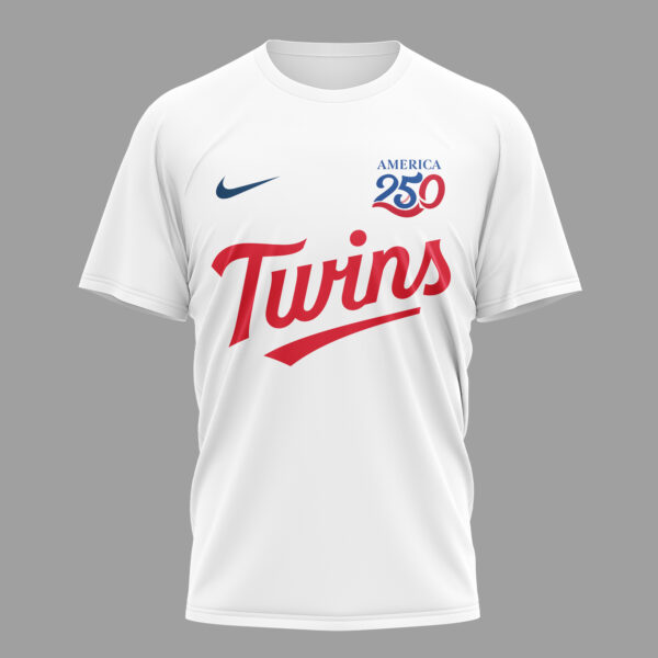 Alternative view of Minnesota Twins x 250 Years Of America Premium T-Shirt 003