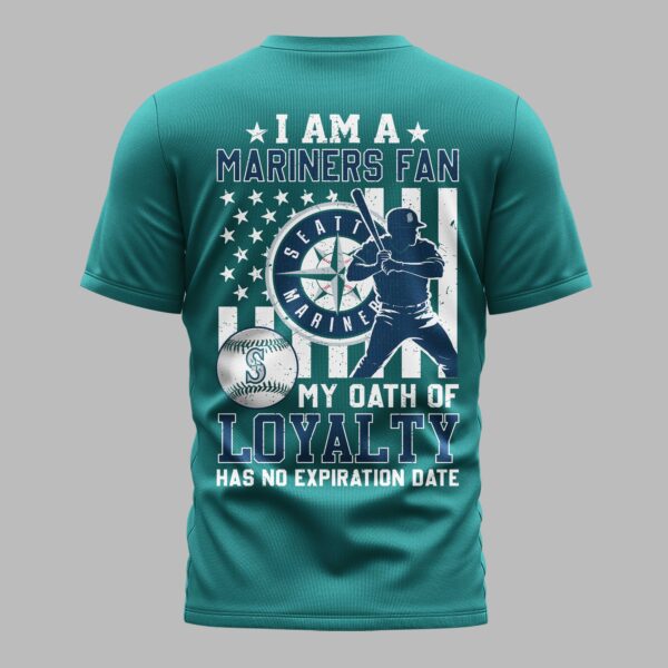 Alternative view of Seattle Mariners Loyalty Oath Premium T-shirt LT0002